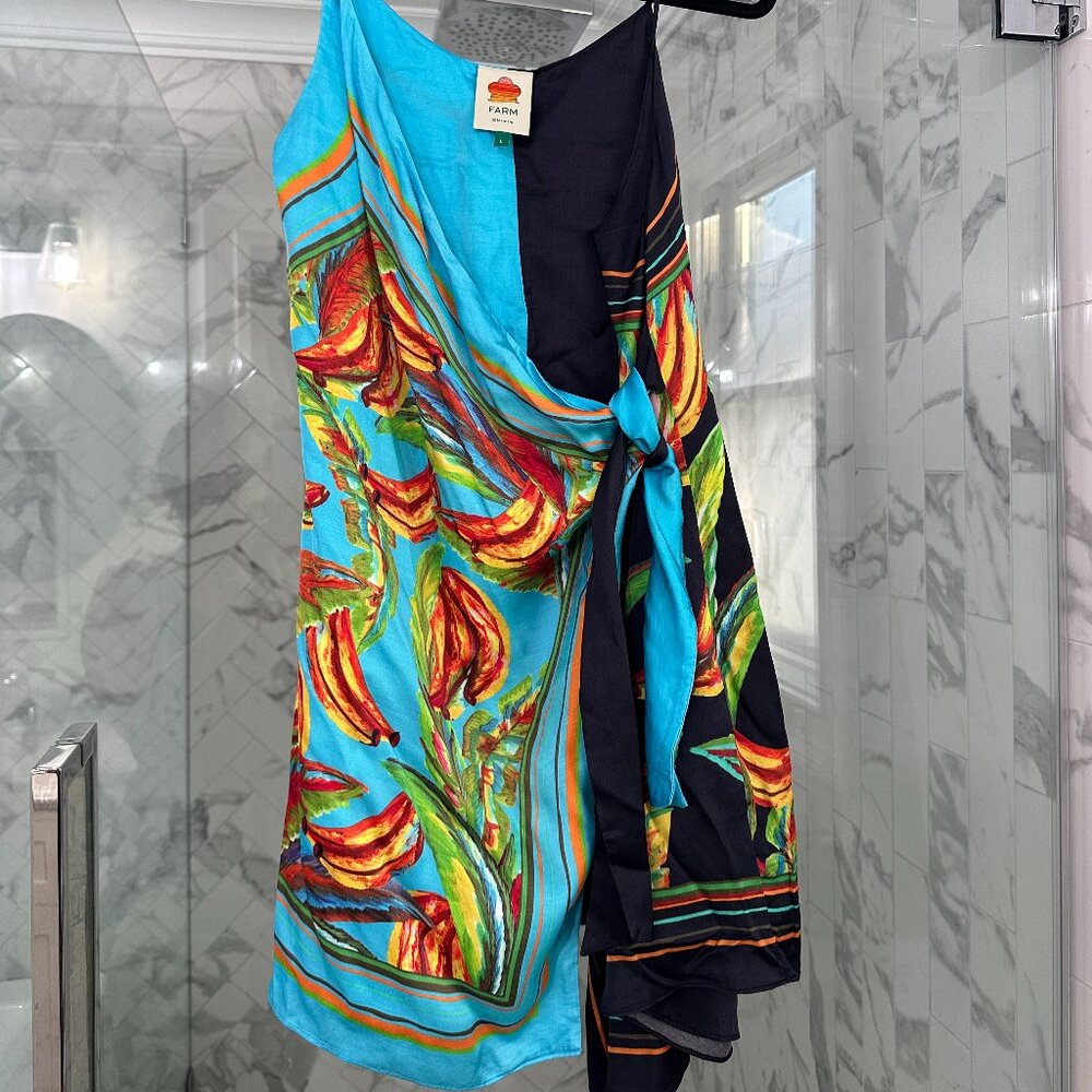 Farm Rio Mixed Print Wrap Dress